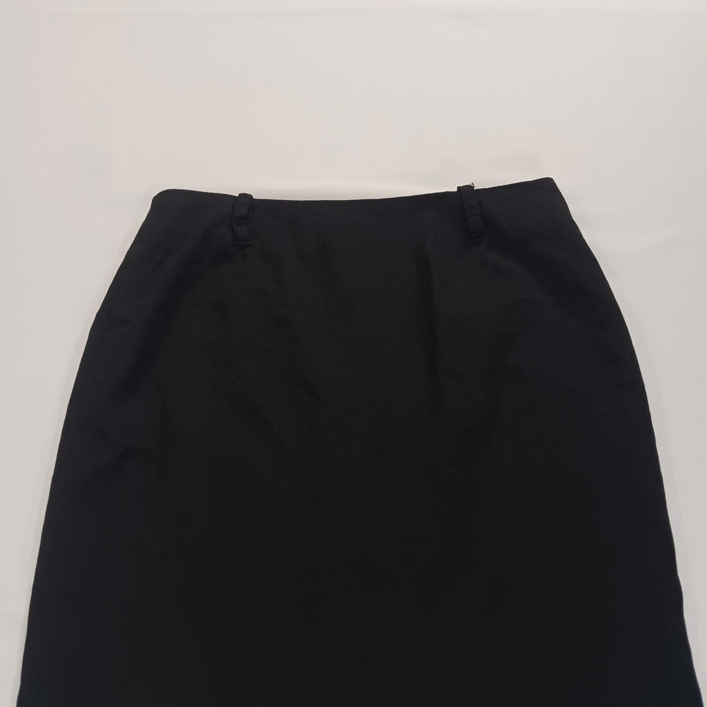 Max Studio A712Q11B Women's Rear Zipper & Slit Black Pencil Skirt Size 10