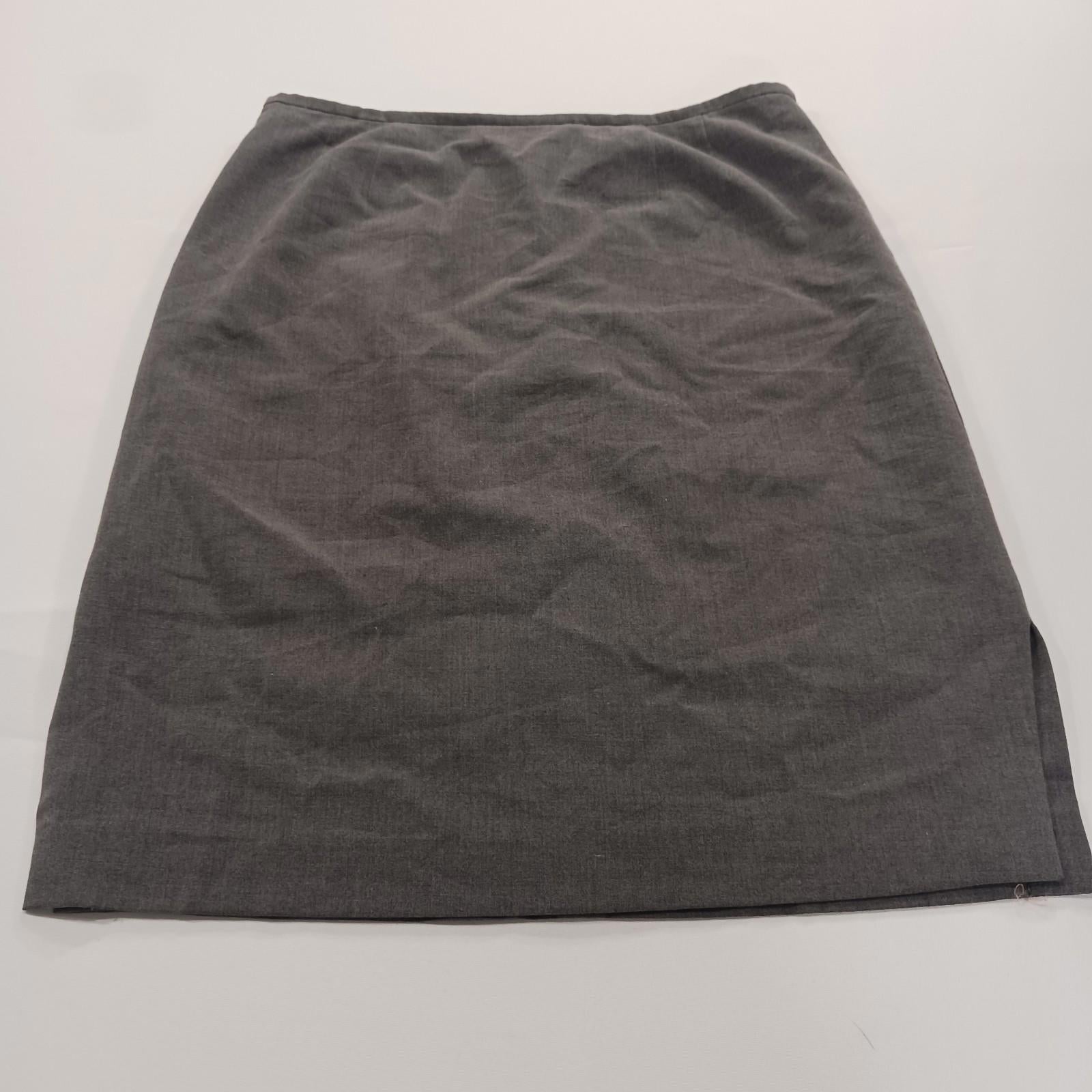 Cato RN#37080 Women's Gray Side Slits Rear Zipper Pencil Skirt Size 12