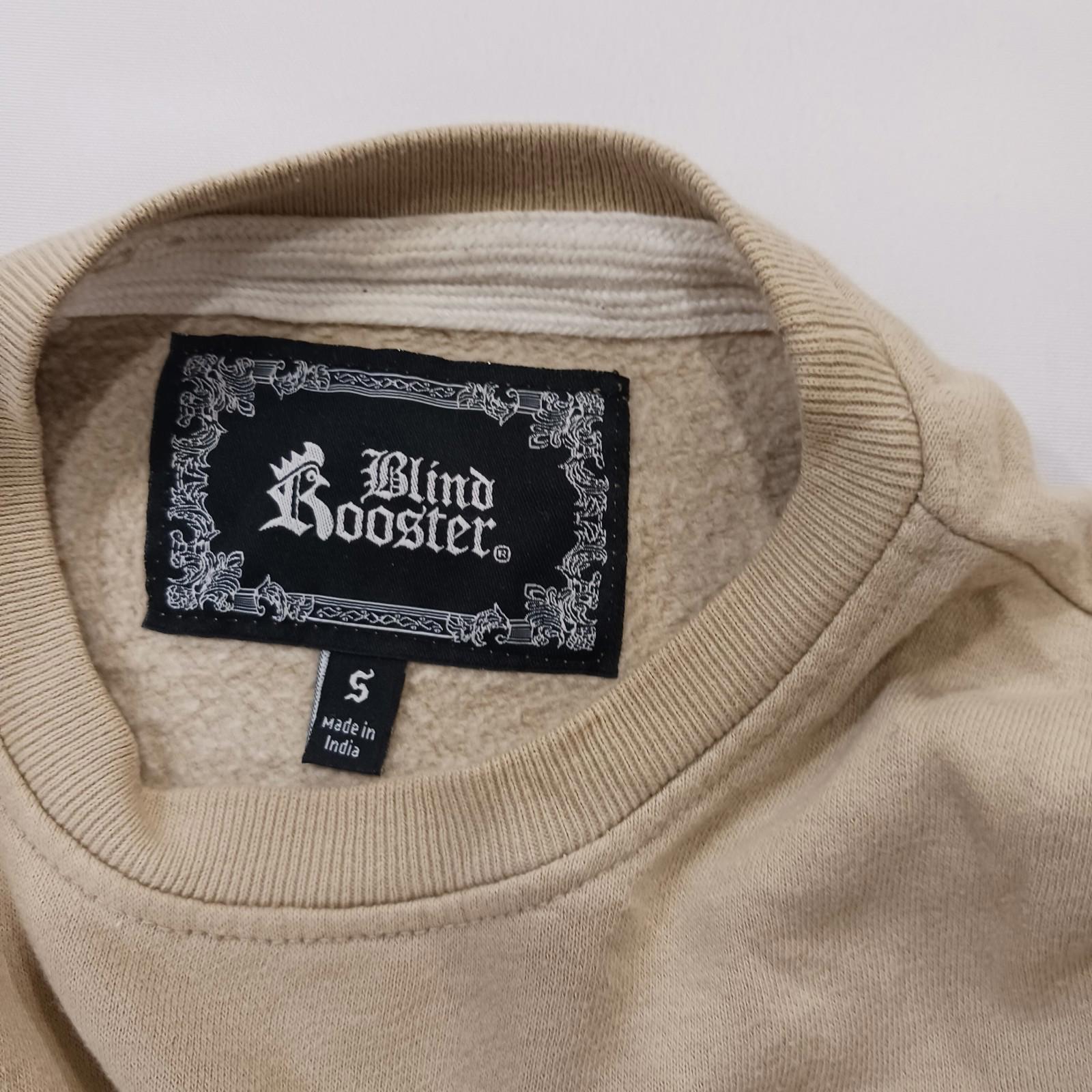 Blind Rooster RN#152191 Men's Dark Cream Pullover Graphic Sweatshirt Size Small