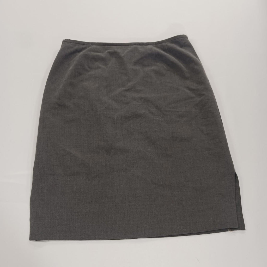 Cato RN#37080 Women's Gray Side Slits Rear Zipper Pencil Skirt Size 12