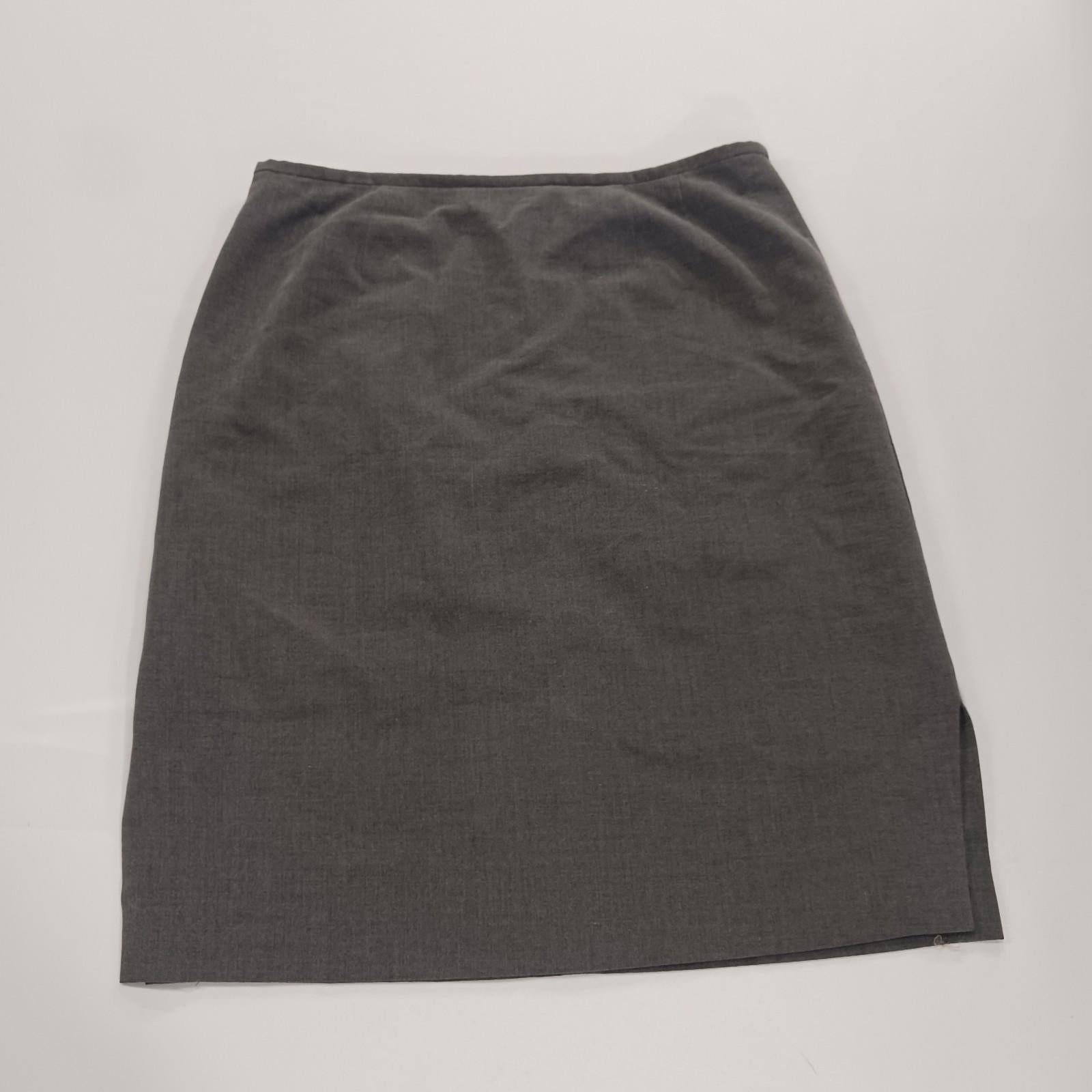 Cato RN#37080 Women's Gray Side Slits Rear Zipper Pencil Skirt Size 12