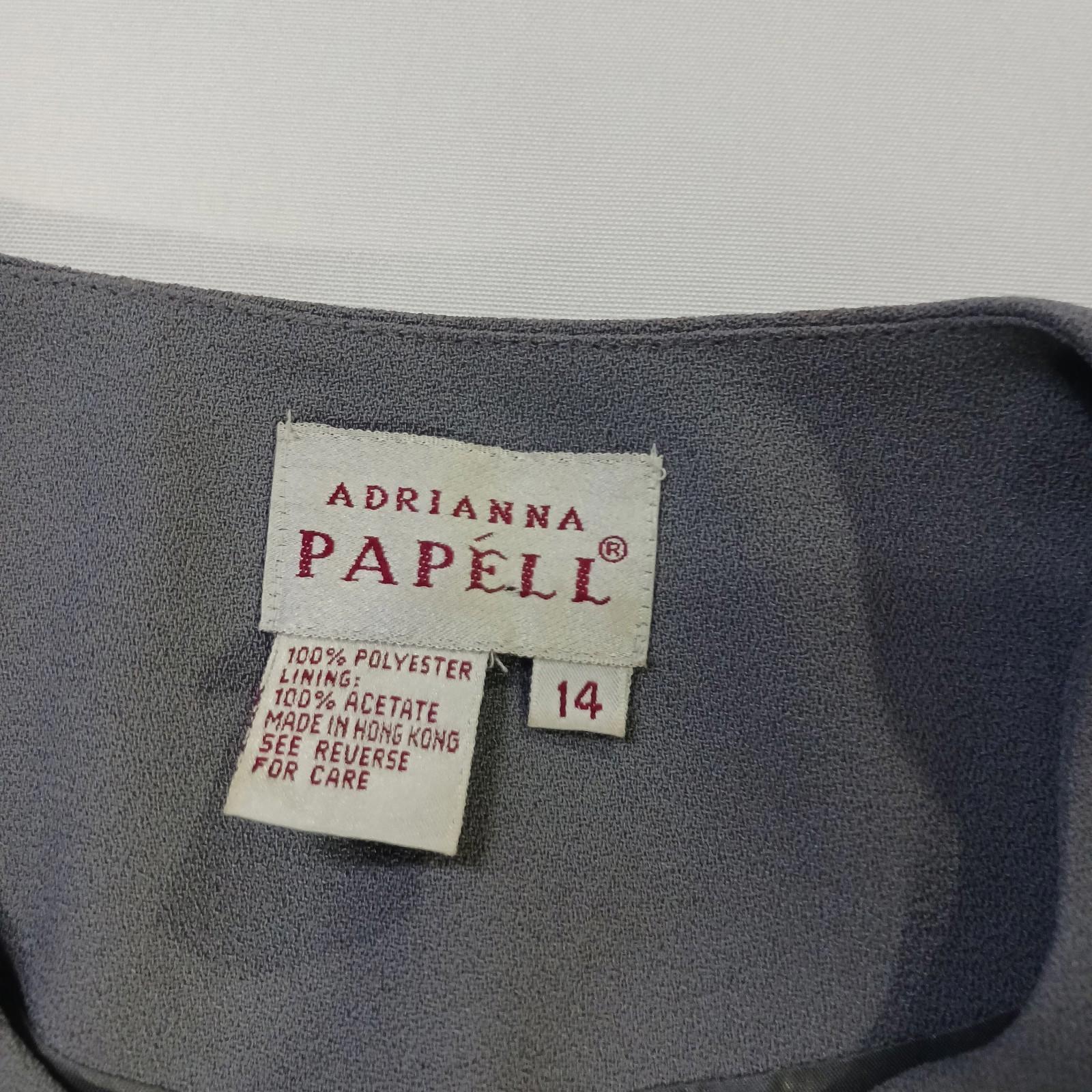 Adrianna Papell Women's Gray Long Sleeve Blazer Jacket Sz 14