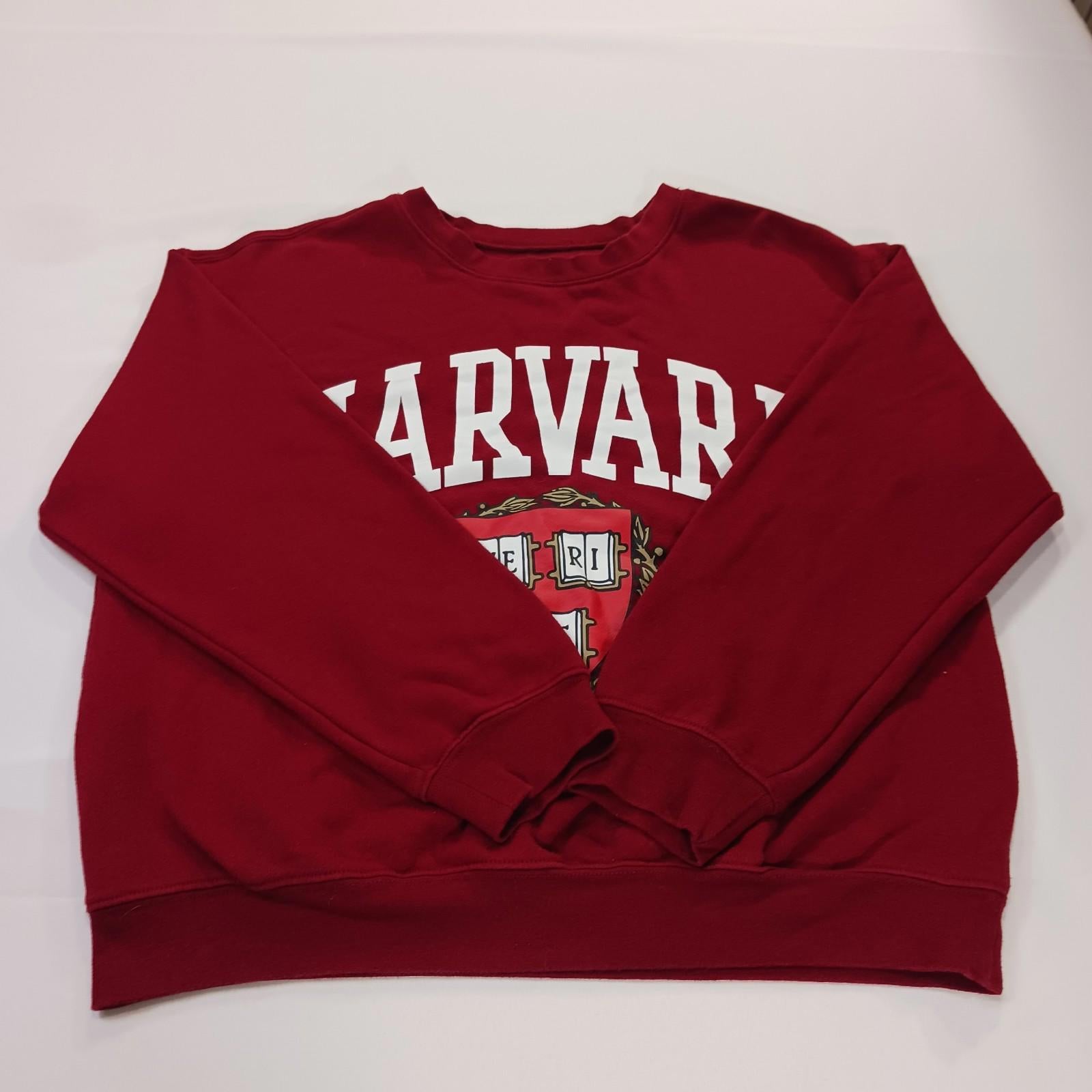 Awake Harvard University Crimson Women’s Red Graphic Sweatshirt Size Large