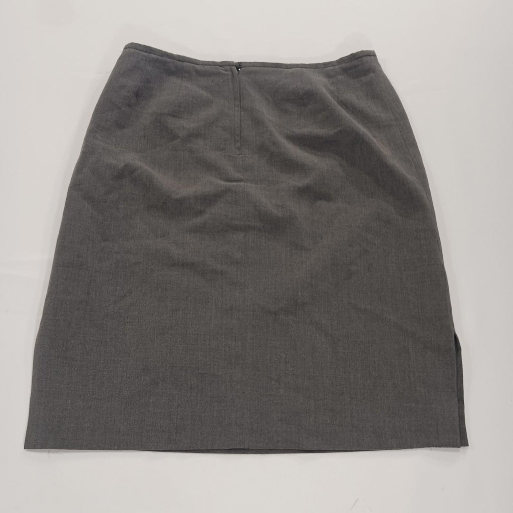 Cato RN#37080 Women's Gray Side Slits Rear Zipper Pencil Skirt Size 12