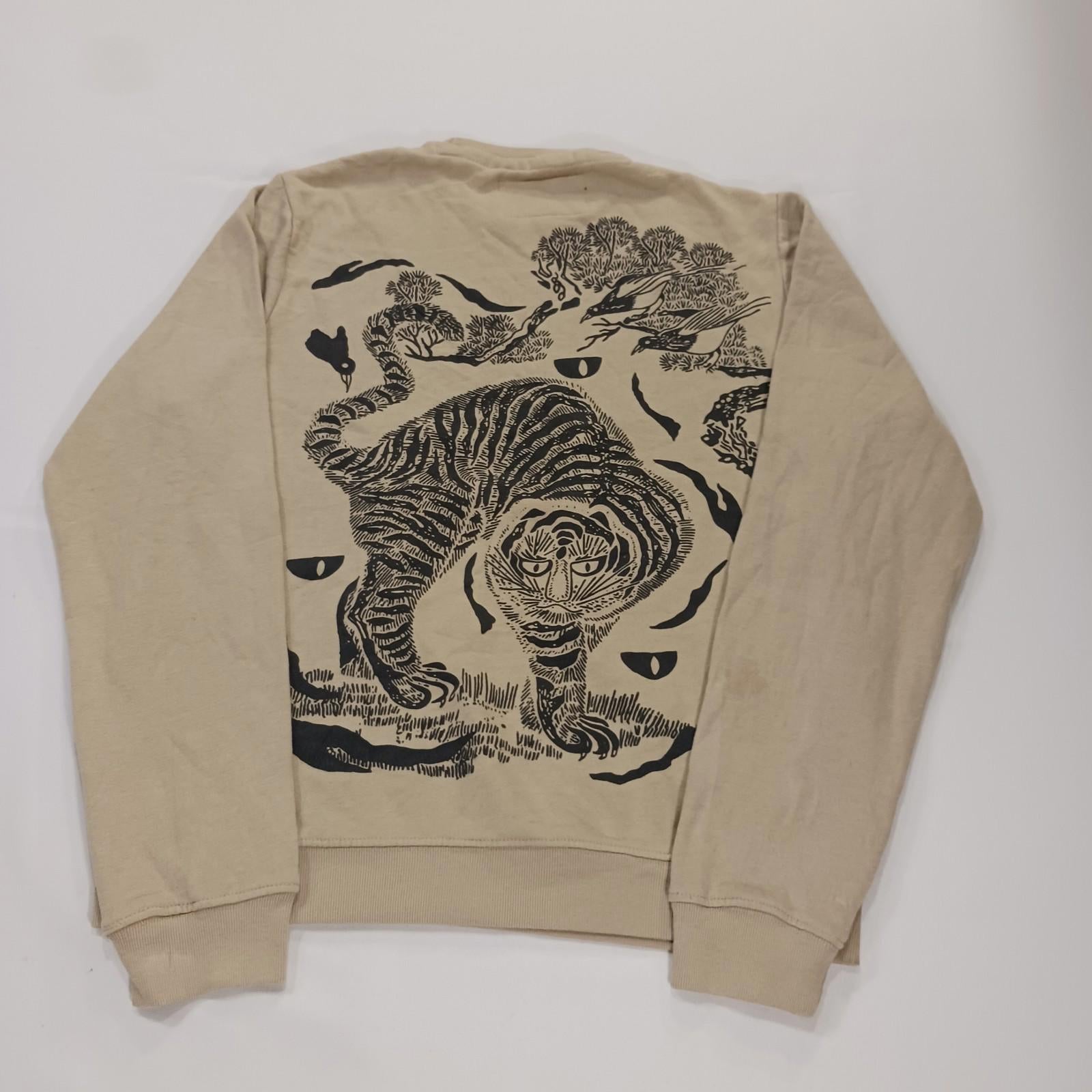 Blind Rooster RN#152191 Men's Dark Cream Pullover Graphic Sweatshirt Size Small