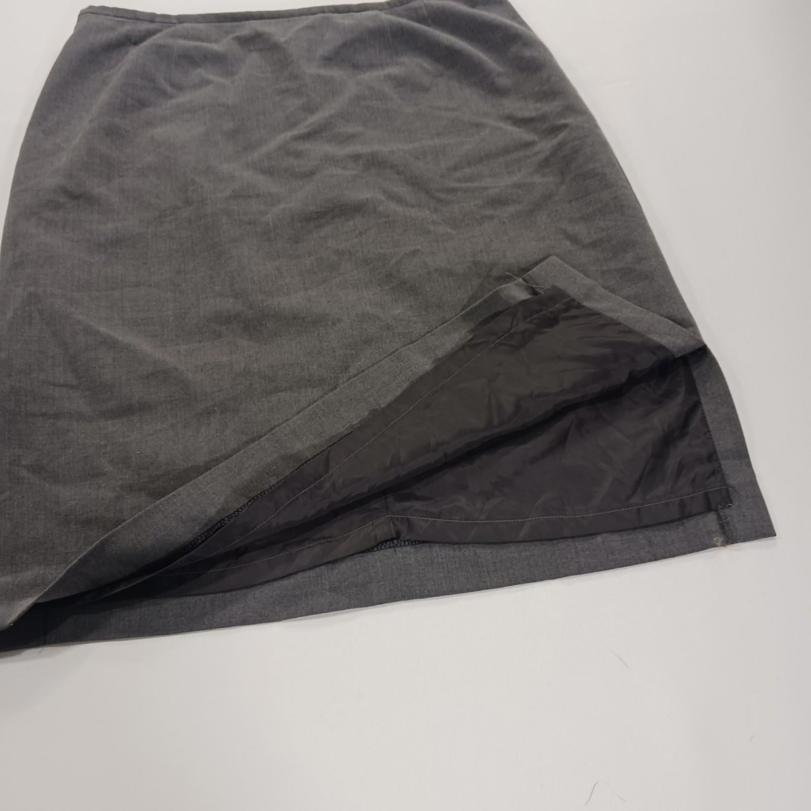 Cato RN#37080 Women's Gray Side Slits Rear Zipper Pencil Skirt Size 12