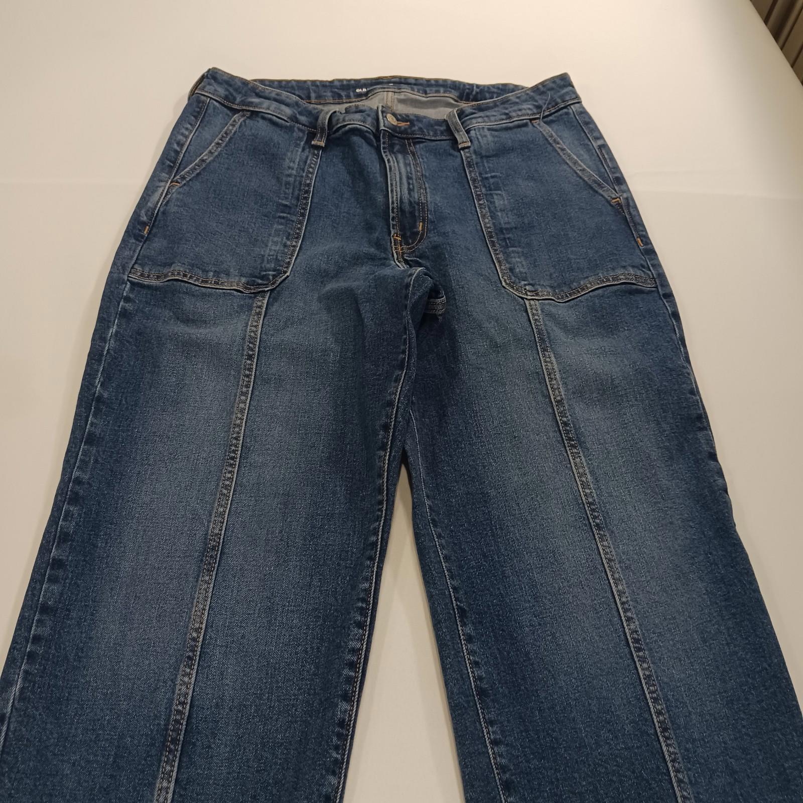 Old Navy High Rise OG Loose Women's Blue Denim Jeans Size 16 (34×30)