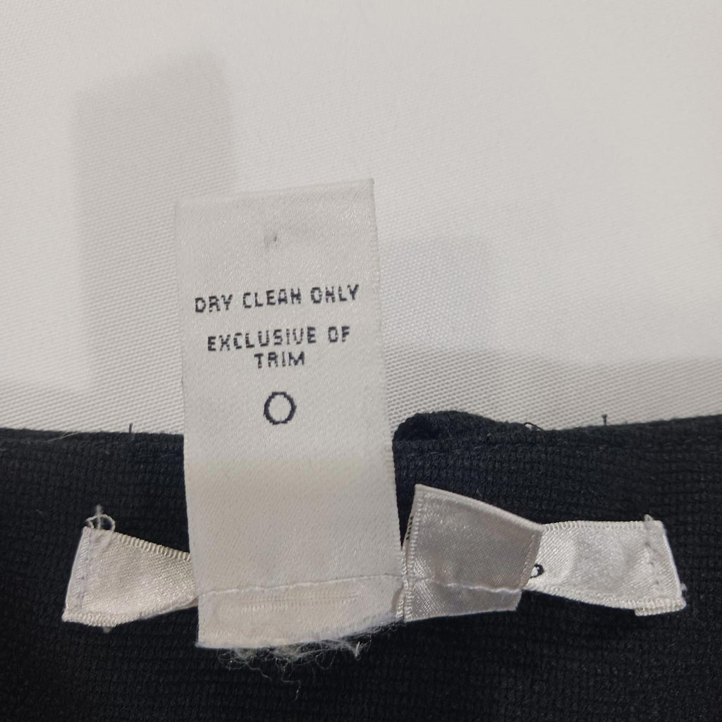 Max Studio A712Q11B Women's Rear Zipper & Slit Black Pencil Skirt Size 10