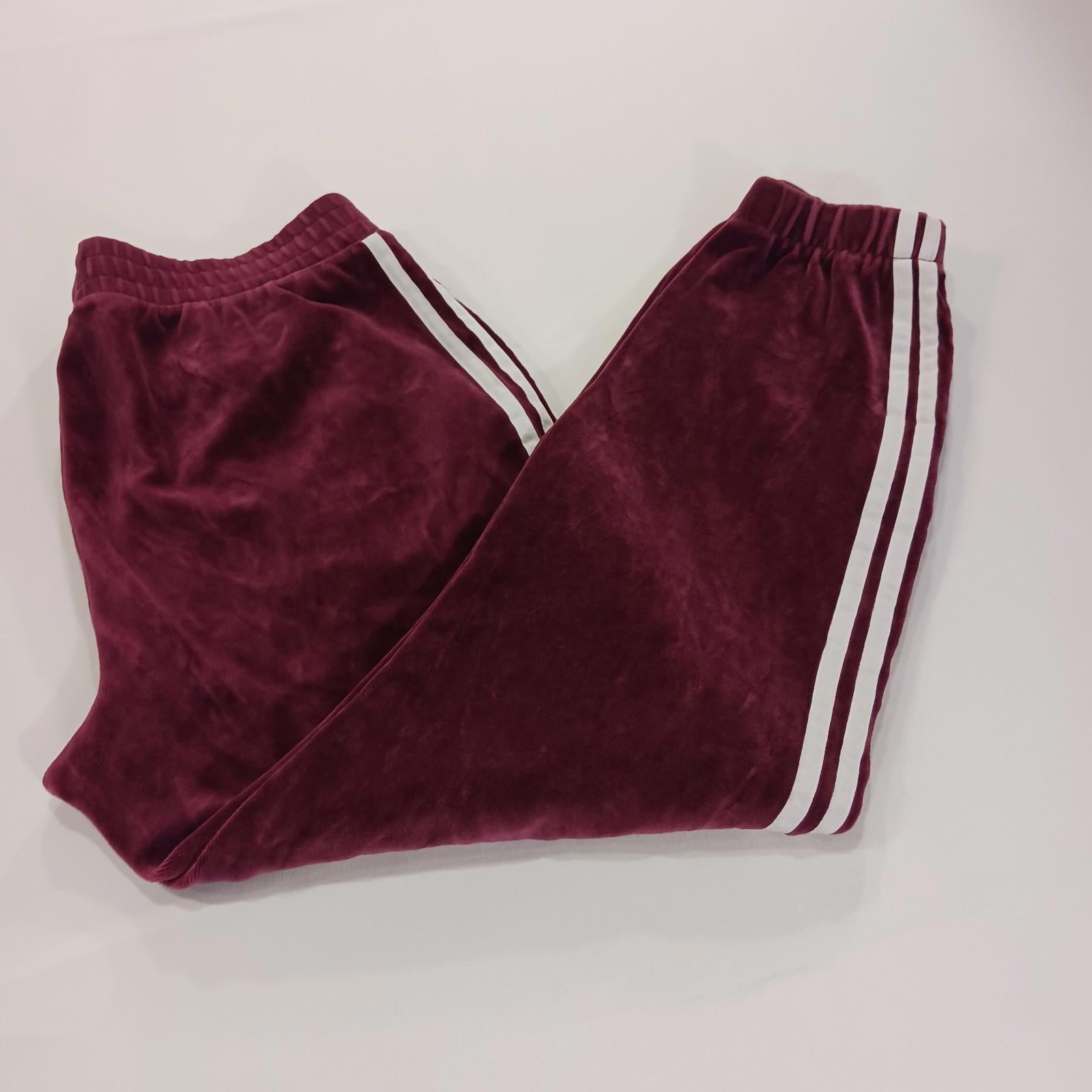 Adidas RN#88387 Men's Red Sweatpants Joggers Size Medium (30×26.5)