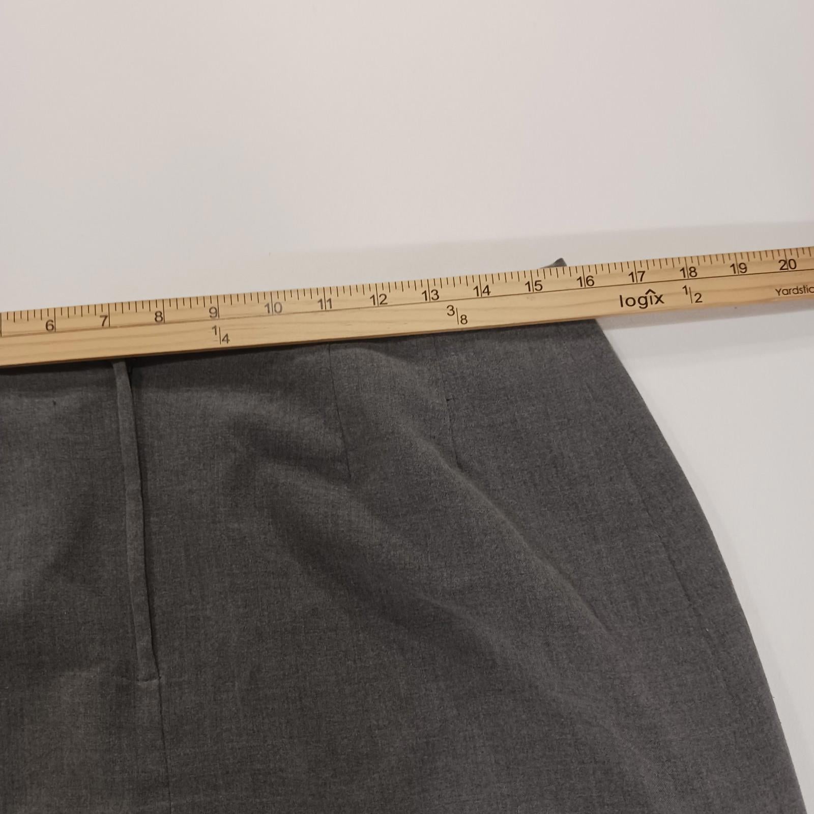 Cato RN#37080 Women's Gray Side Slits Rear Zipper Pencil Skirt Size 12