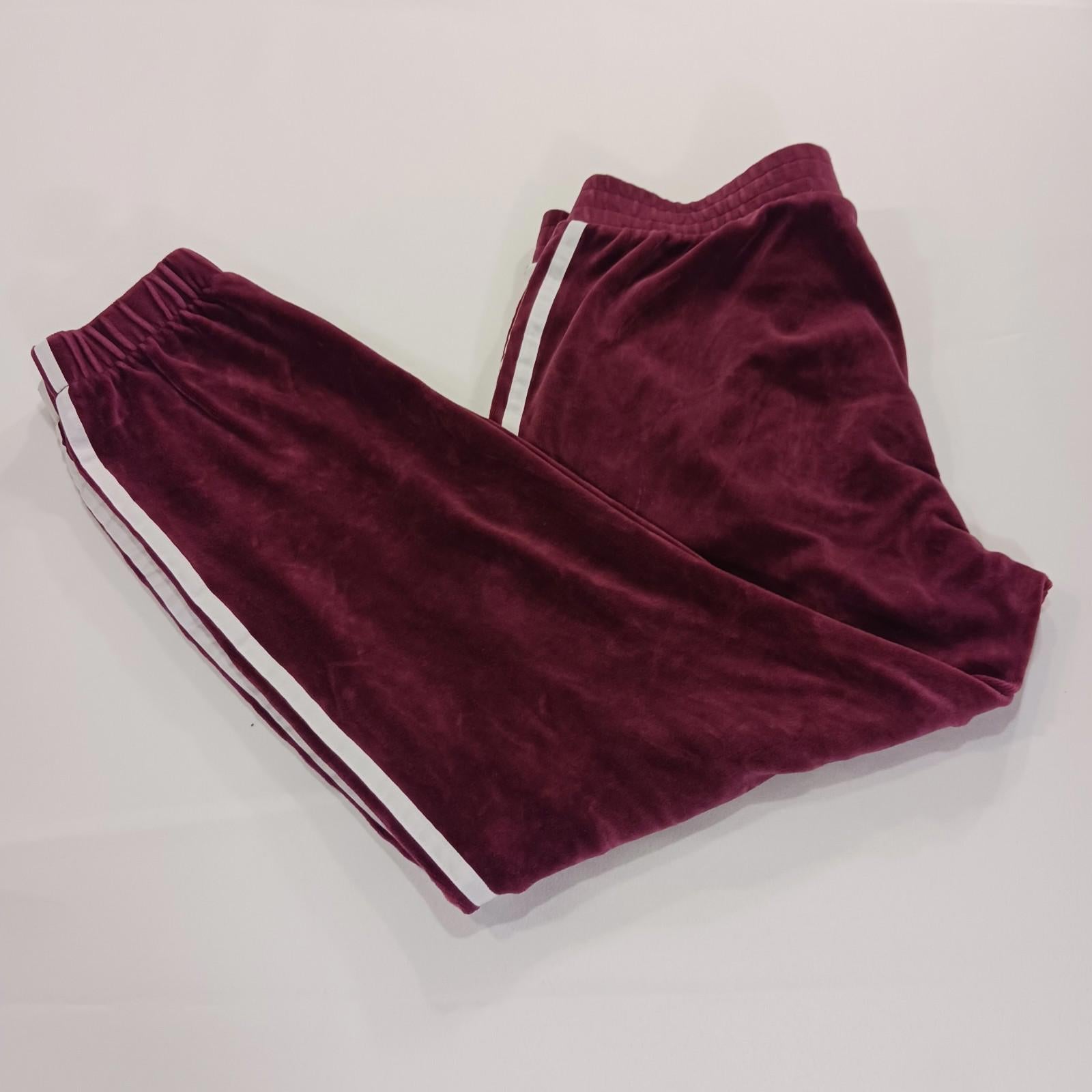 Adidas RN#88387 Men's Red Sweatpants Joggers Size Medium (30×26.5)