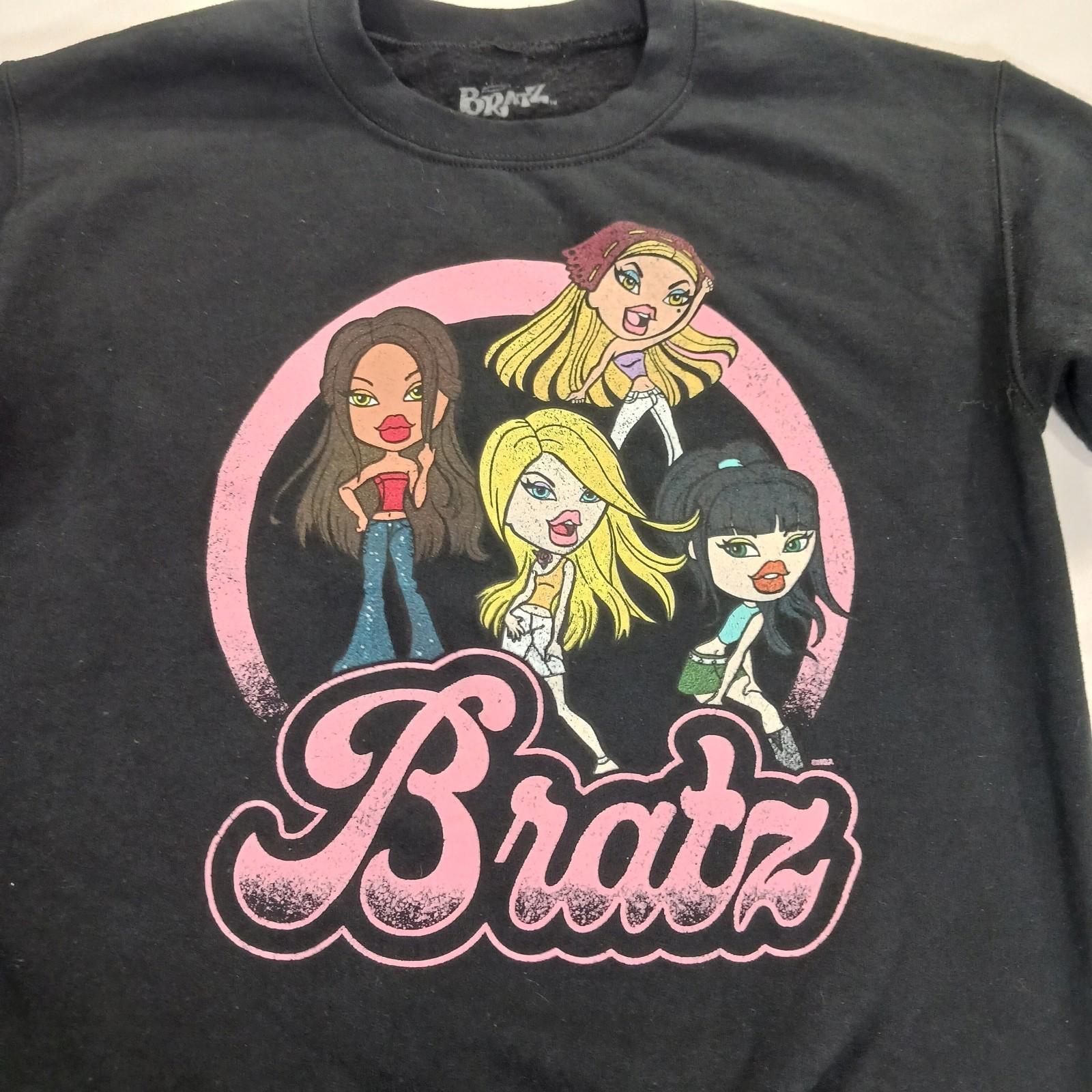 Bratz Dolls Women's Black Cotton Blend Pullover Graphic Sweatshirt Size Small