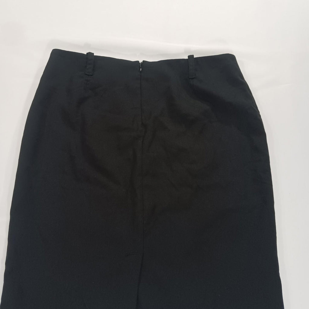 Max Studio A712Q11B Women's Rear Zipper & Slit Black Pencil Skirt Size 10
