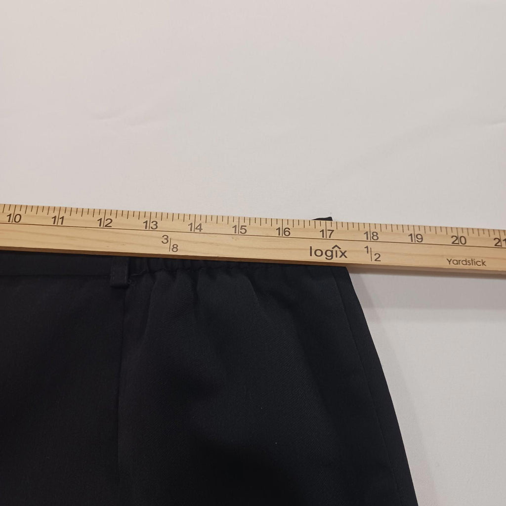 Sag Harbor S43096 Women's Rear Zipper & Slit Black Pencil Skirt Size 16 Waist 34