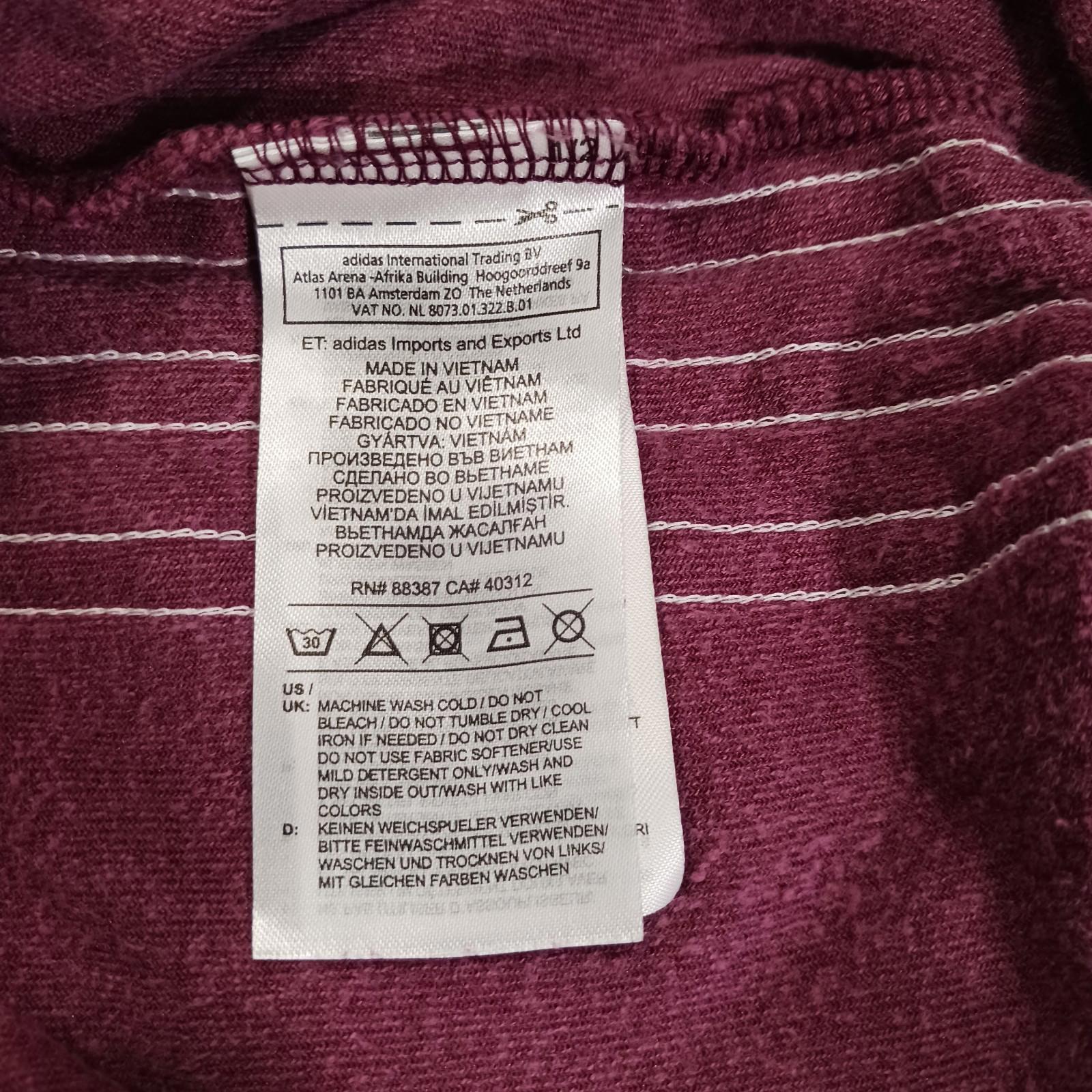 Adidas RN#88387 Men's Red Sweatpants Joggers Size Medium (30×26.5)