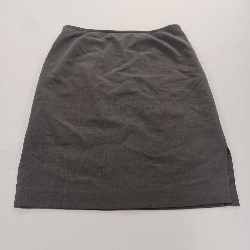 Cato RN#37080 Women's Gray Side Slits Rear Zipper Pencil Skirt Size 12