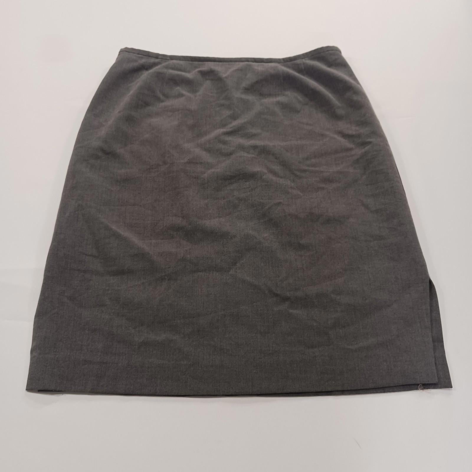 Cato RN#37080 Women's Gray Side Slits Rear Zipper Pencil Skirt Size 12